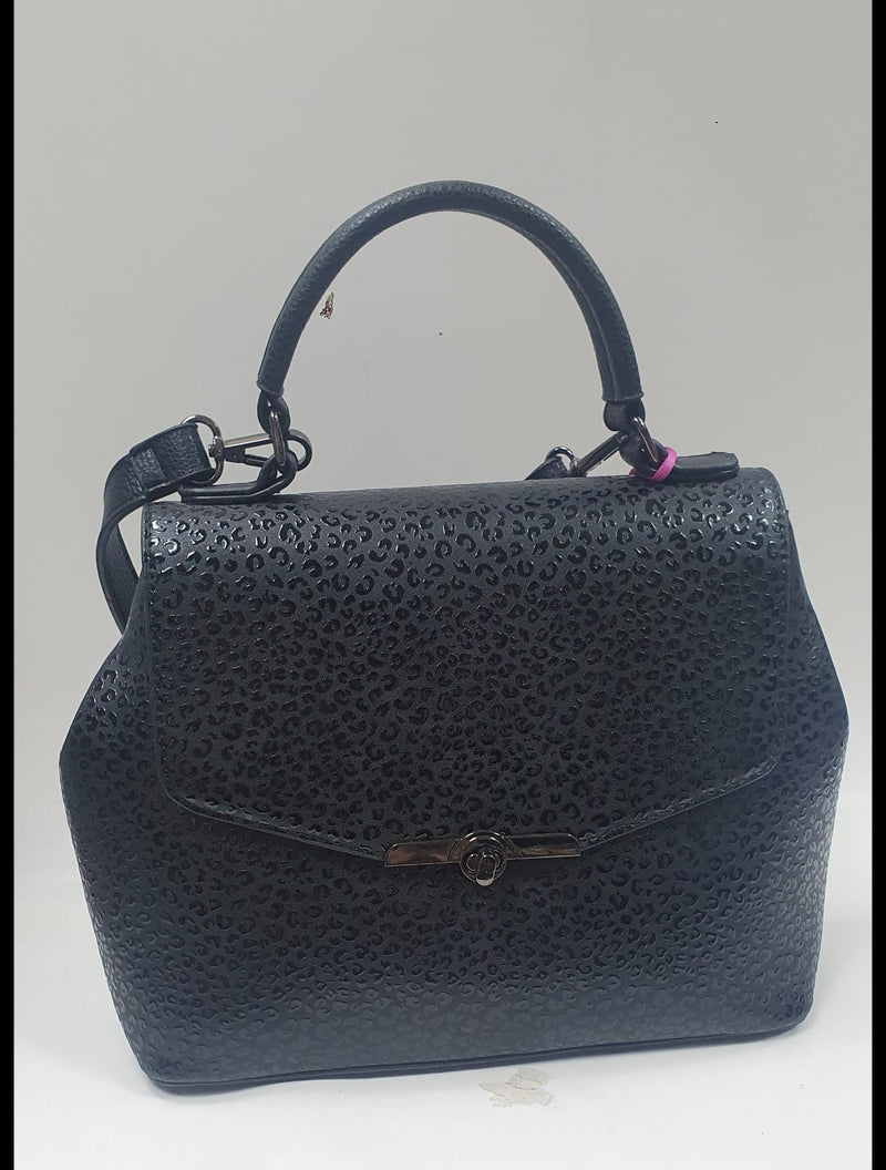 borsa a mano di camomilla milano cod 47025 nera maculata