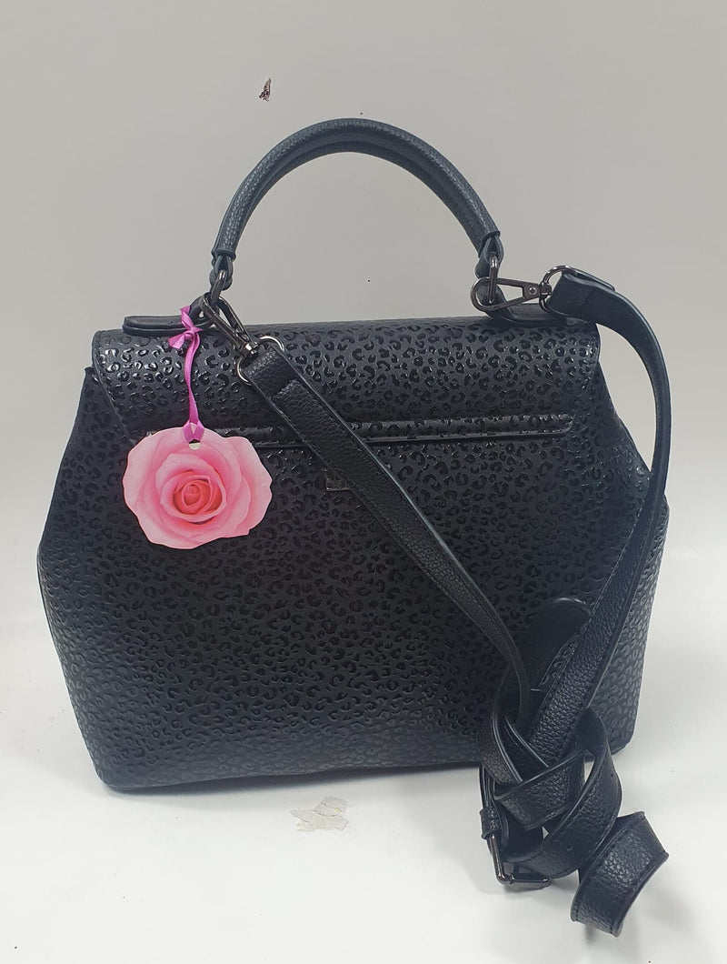 borsa a mano di camomilla milano cod 47025 nera maculata