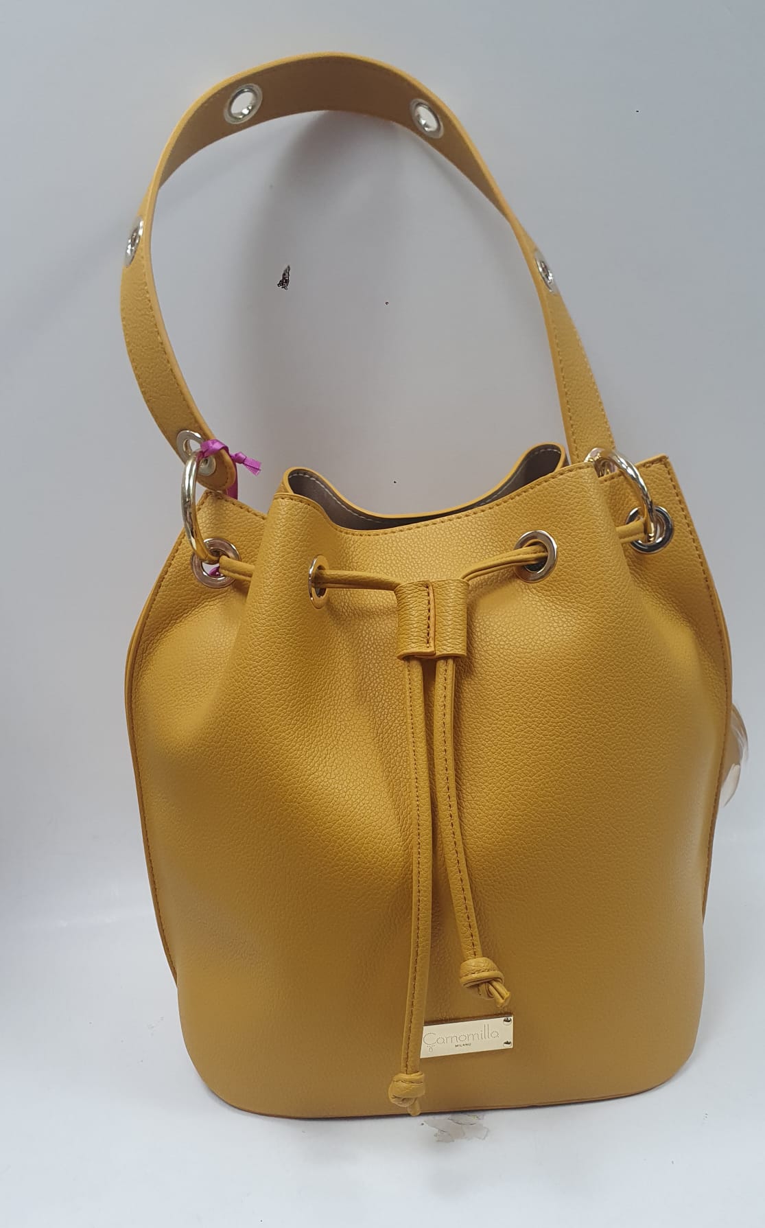 borsa bauletto donna di camomilla milano cod.01089 gialla/ rossa