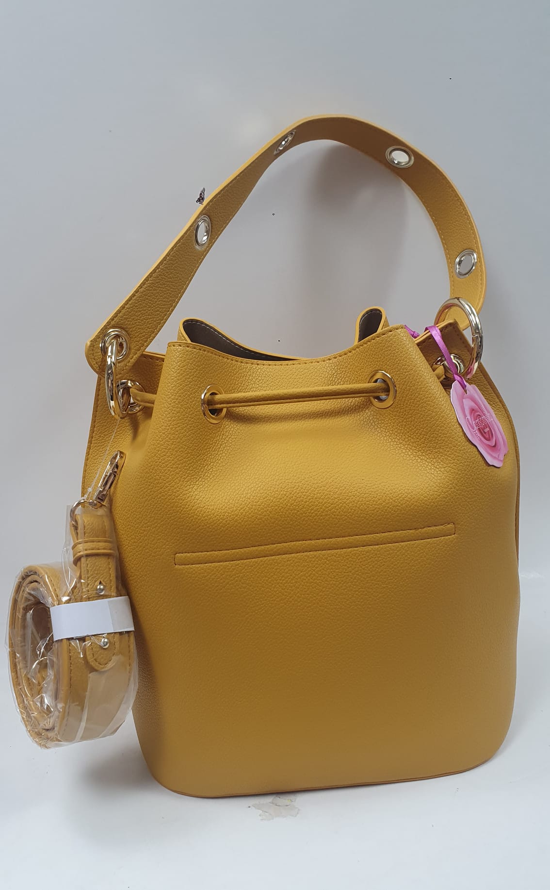 borsa bauletto donna di camomilla milano cod.01089 gialla/ rossa
