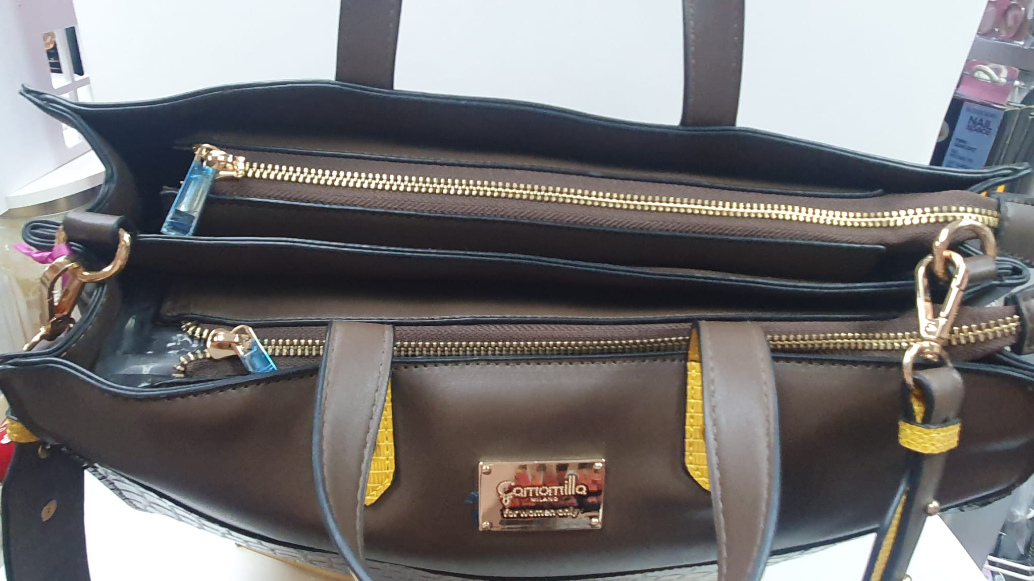 borsa a mano donna di camomilla milano cod.55873 marrone