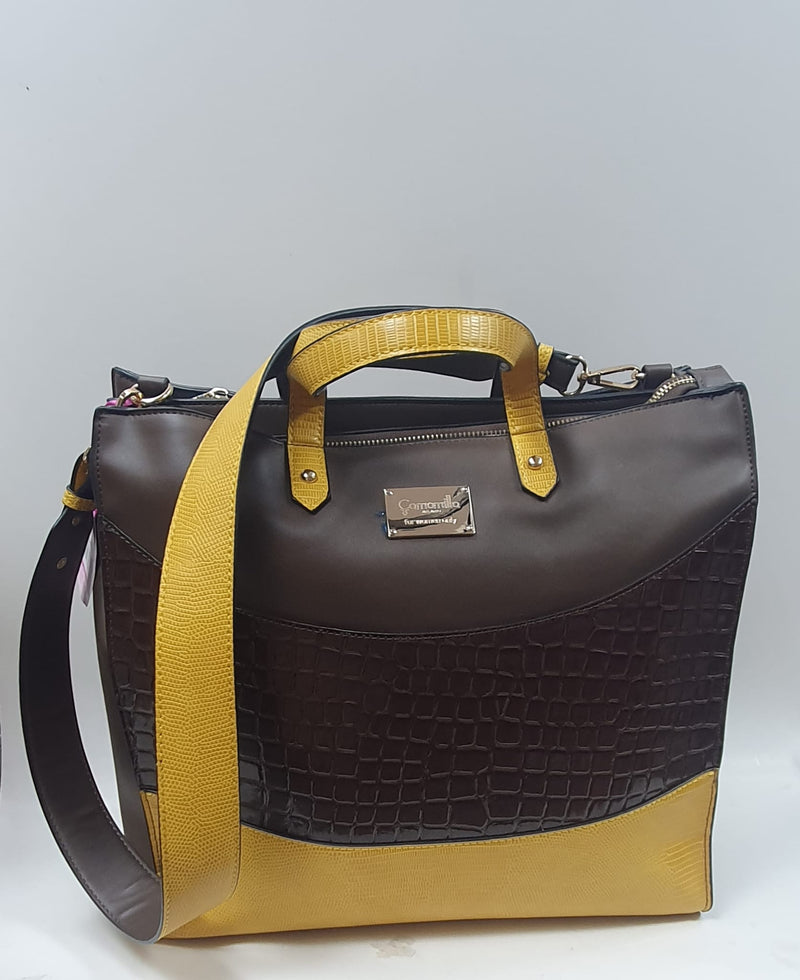 borsa a mano donna di camomilla milano cod.55873 marrone