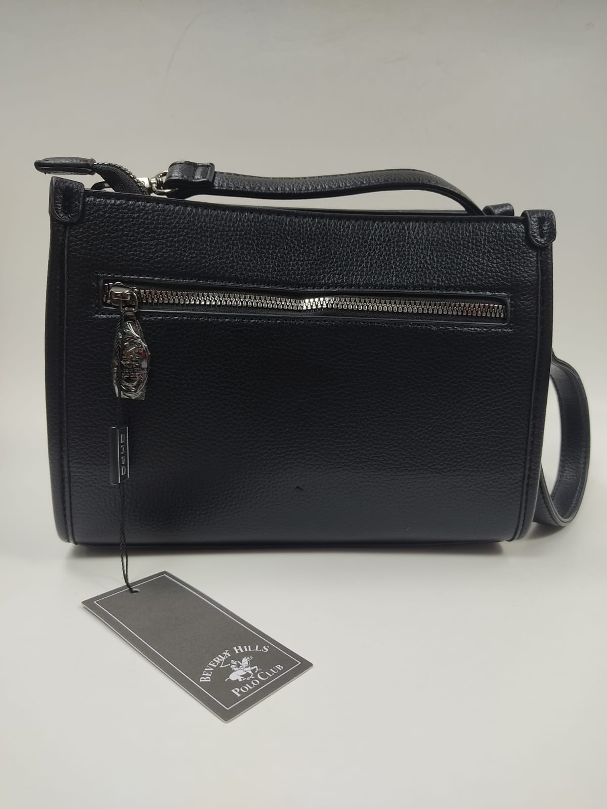 borsa tracolla donna di beverly hills polo club bh-3873 nero/ cipria