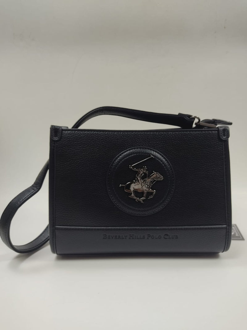 borsa tracolla donna di beverly hills polo club bh-3873 nero/ cipria