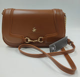borsa tracolla donna di beverly hills polo club bh-3834 rosso/ cuoio