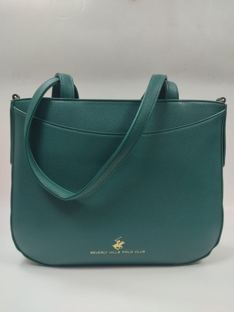 borsa a spalla donna di beverly hulls polo club bh-3810 verde/ nero