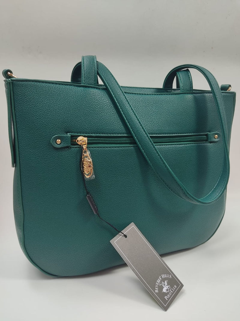 borsa a spalla donna di beverly hulls polo club bh-3810 verde/ nero