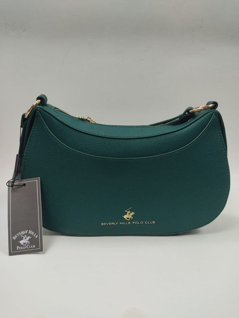 borsa a tracolla donna di beverly hills polo club bh-3811 verde/ nero