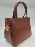 borsa donna a mano di beverly hills polo club bh-3842 nero/ cuoio/ fuxia