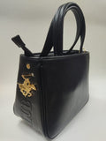 borsa donna a mano di beverly hills polo club bh-3842 nero/ cuoio/ fuxia