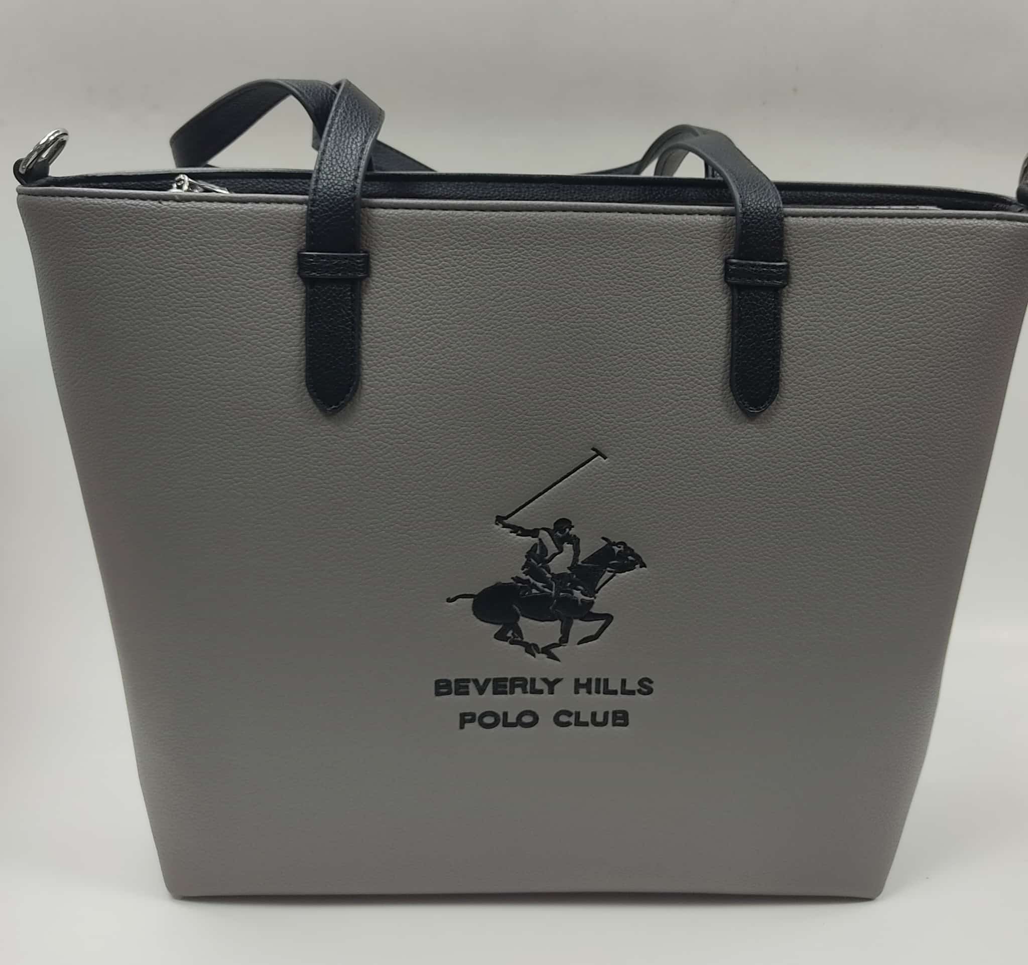 borsa a spalla donna di beverly hills polo club bh-3880 grigio/ moro