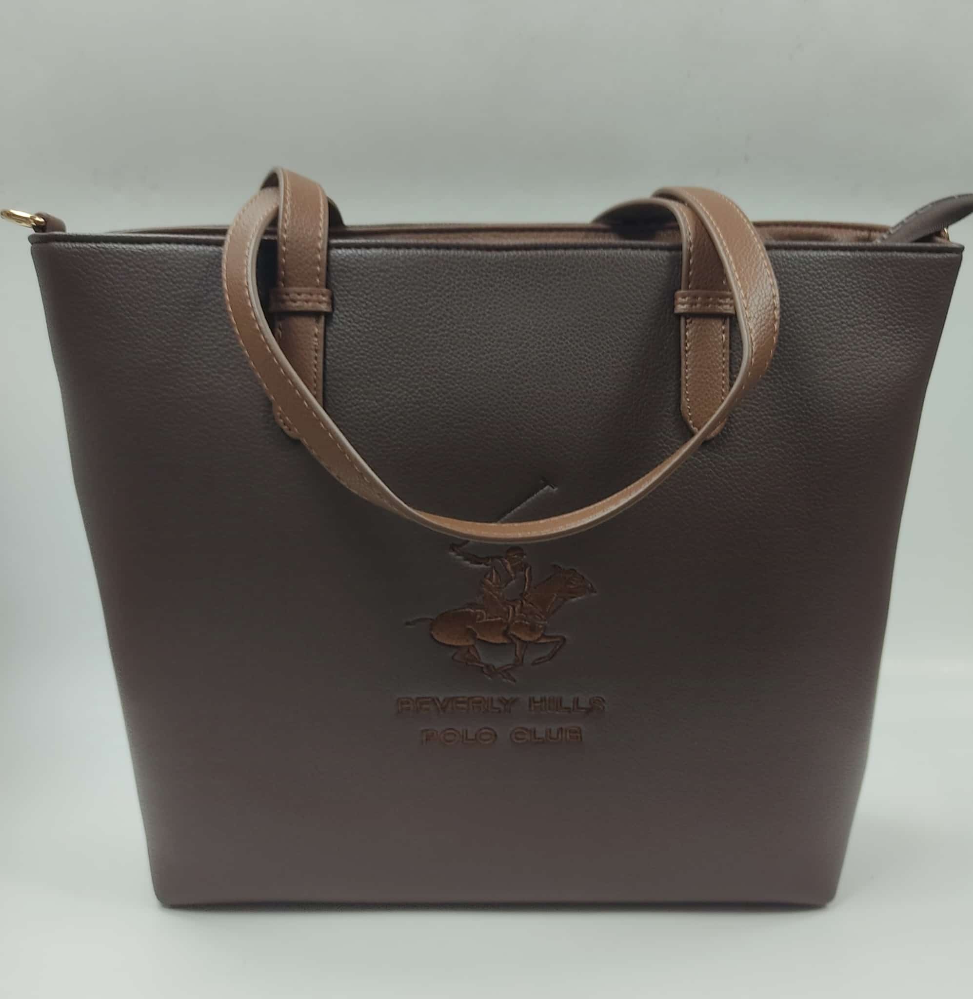 borsa a spalla donna di beverly hills polo club bh-3880 grigio/ moro