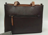 borsa donna di beverly hills polo club bh-3930 nero/ cuoio/ nero e fuxia
