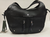 borsa donna di beverly hills polo club bh-3943 nero/ blu/ cuoio