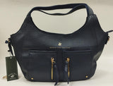 borsa donna di beverly hills polo club bh-3943 nero/ blu/ cuoio