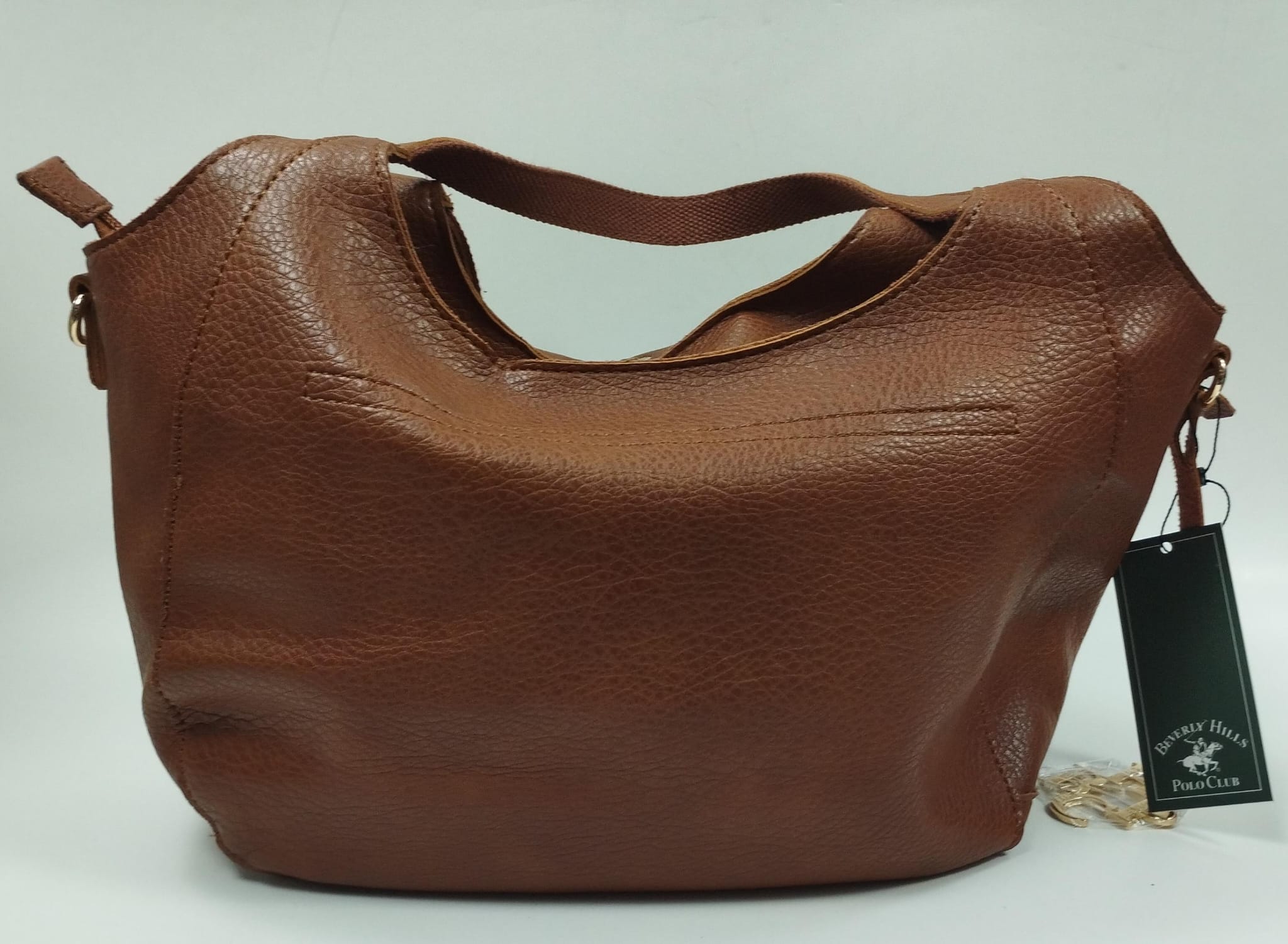 borsa donna di beverly hills polo club bh-3943 nero/ blu/ cuoio