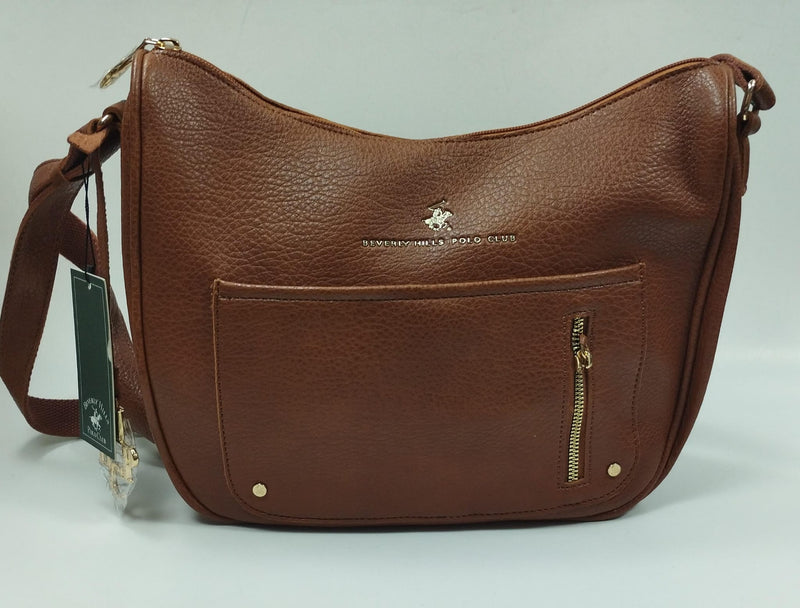 borsa donna di beverly hills polo club bh-3945 cuoio/ blu / nero/ arancio