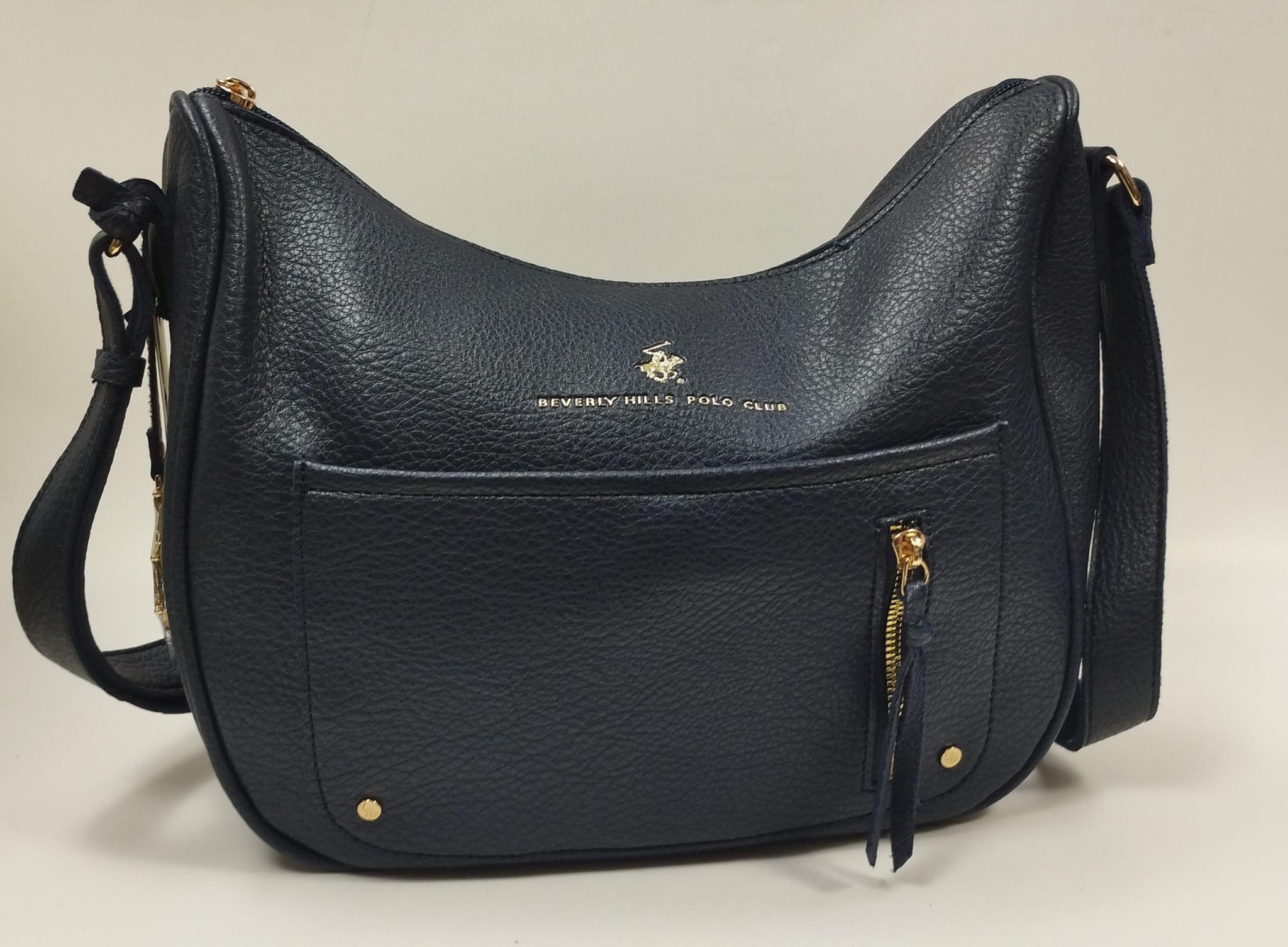 borsa donna di beverly hills polo club bh-3945 cuoio/ blu / nero/ arancio
