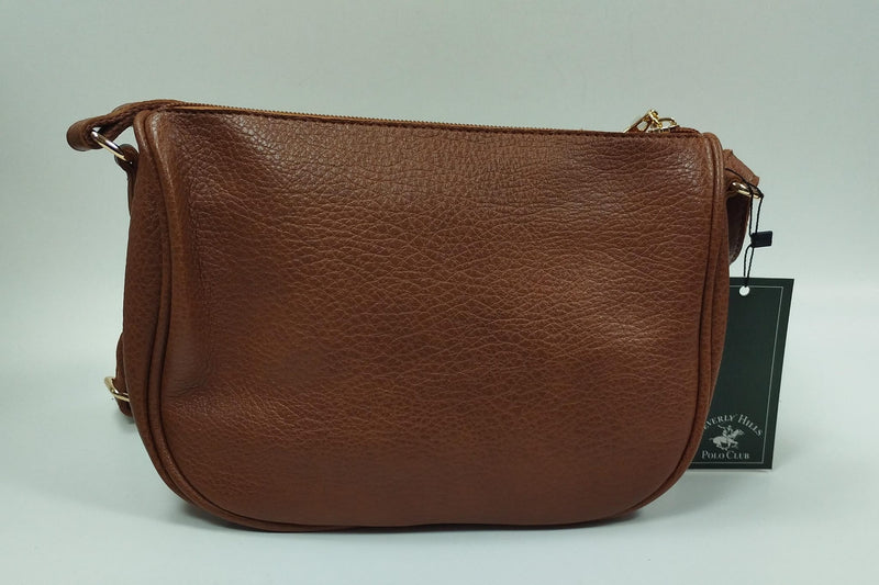 borsa donna di beverly hulls polo club bh-3946 cuoio/ blu/ nero