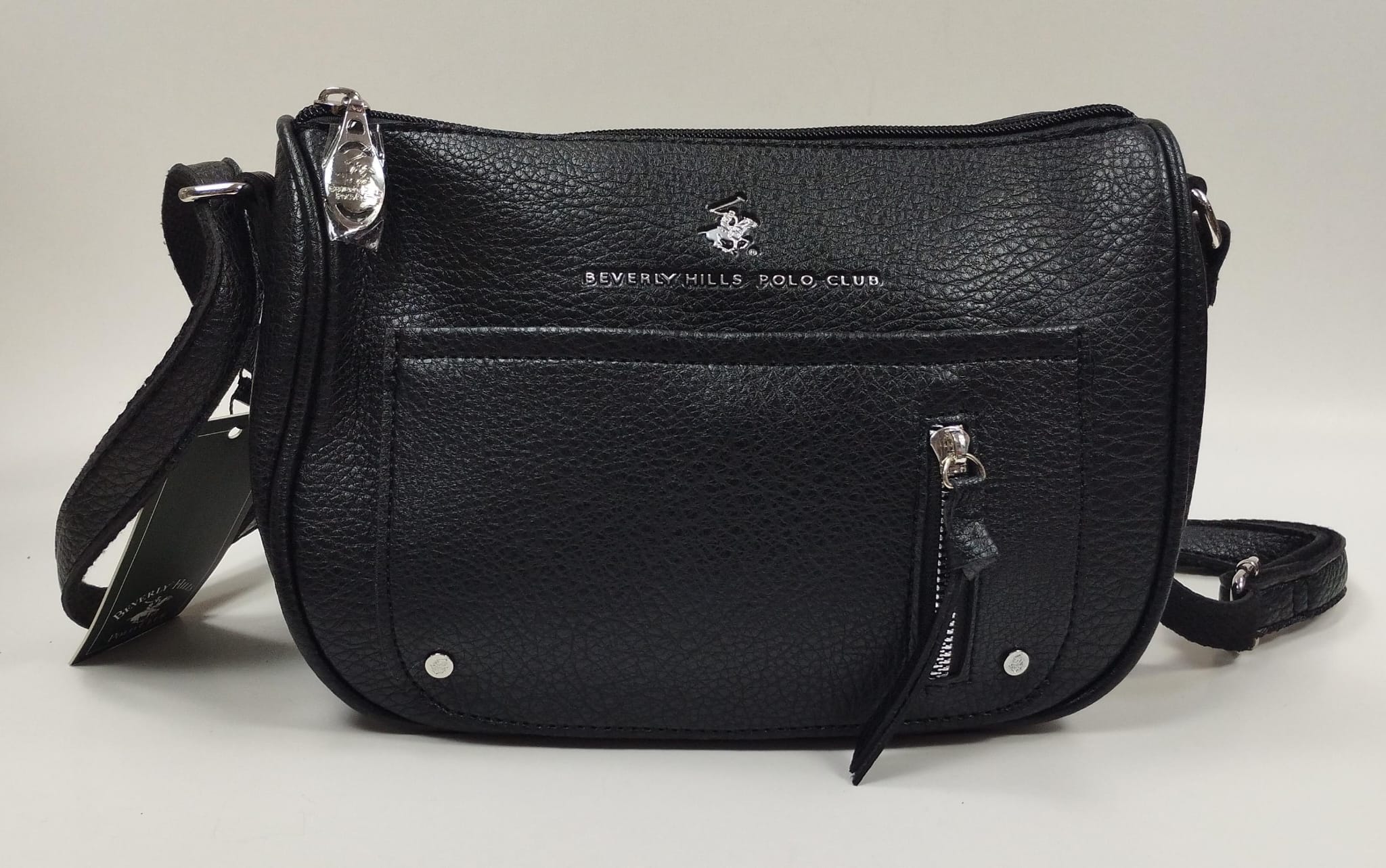 borsa donna di beverly hulls polo club bh-3946 cuoio/ blu/ nero