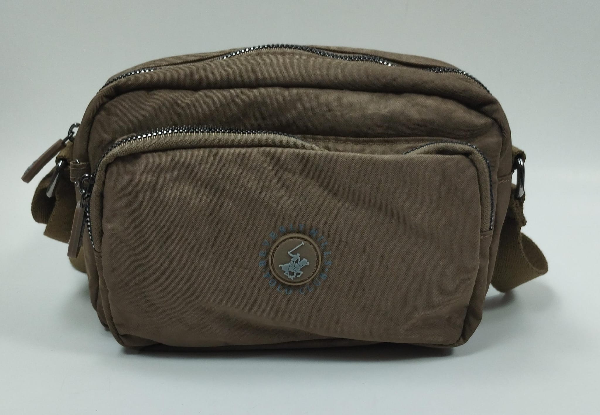 borsa a tracolla donna di beverly hills polo club bh-3950p nero/ tortora