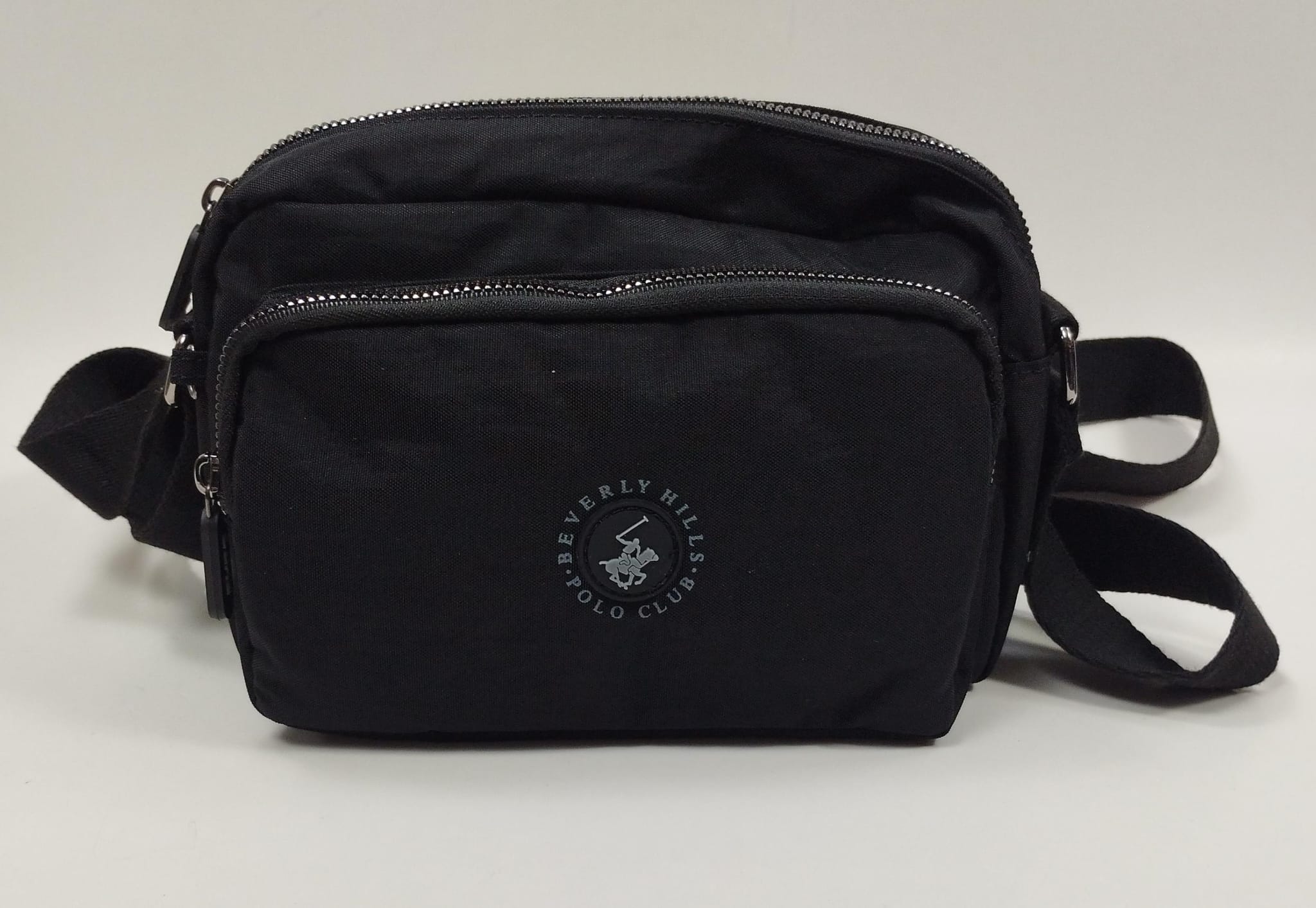 borsa a tracolla donna di beverly hills polo club bh-3950p nero/ tortora