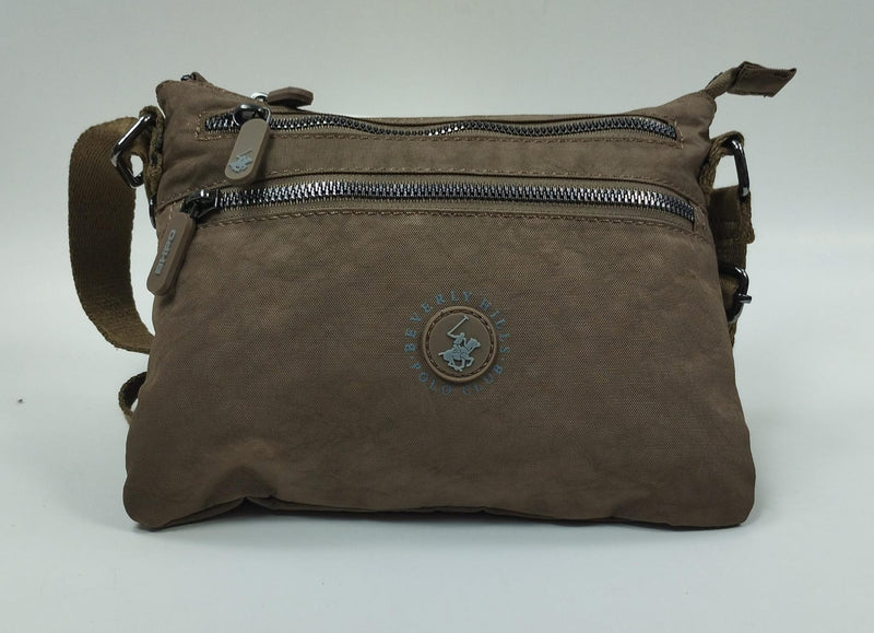 borsa a tracolla donna di beverly hills polo club bh-3951  nero/ tortora