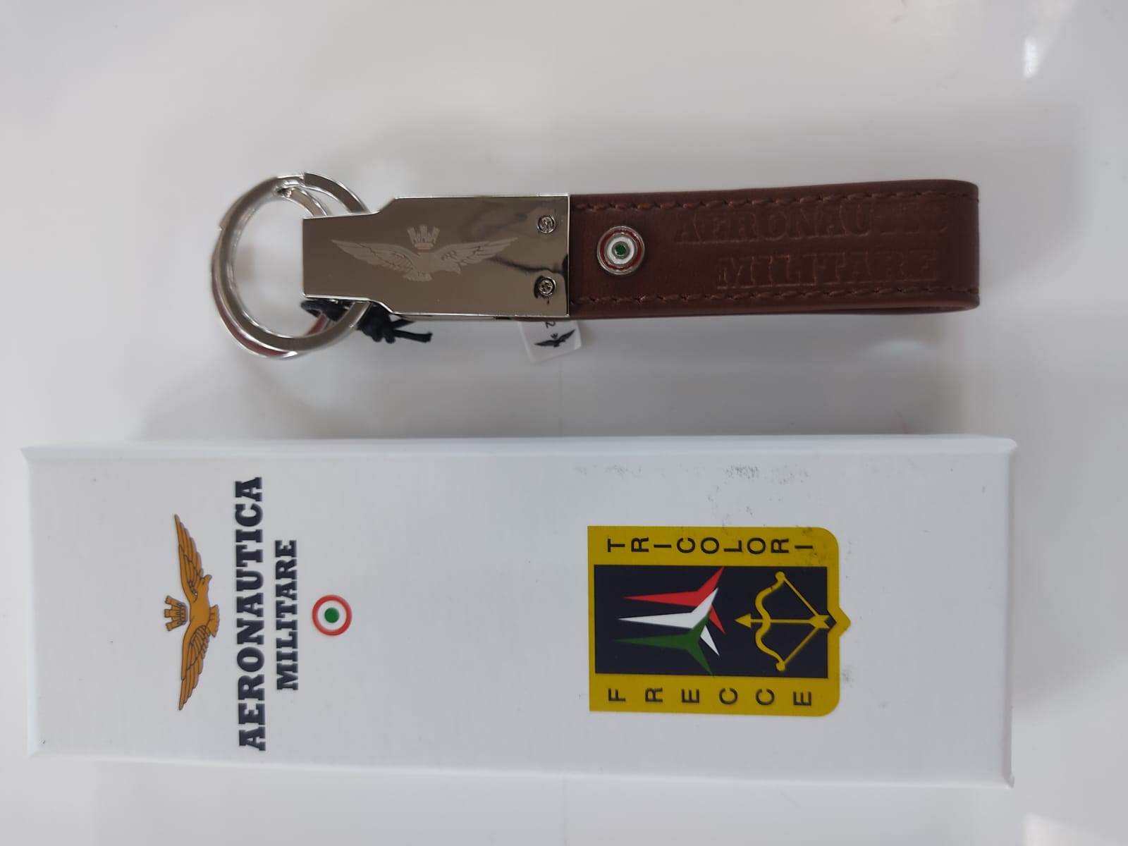Portachiavi da uomo di aeronautica militare art. AM-162 blu/ nero/ marrone