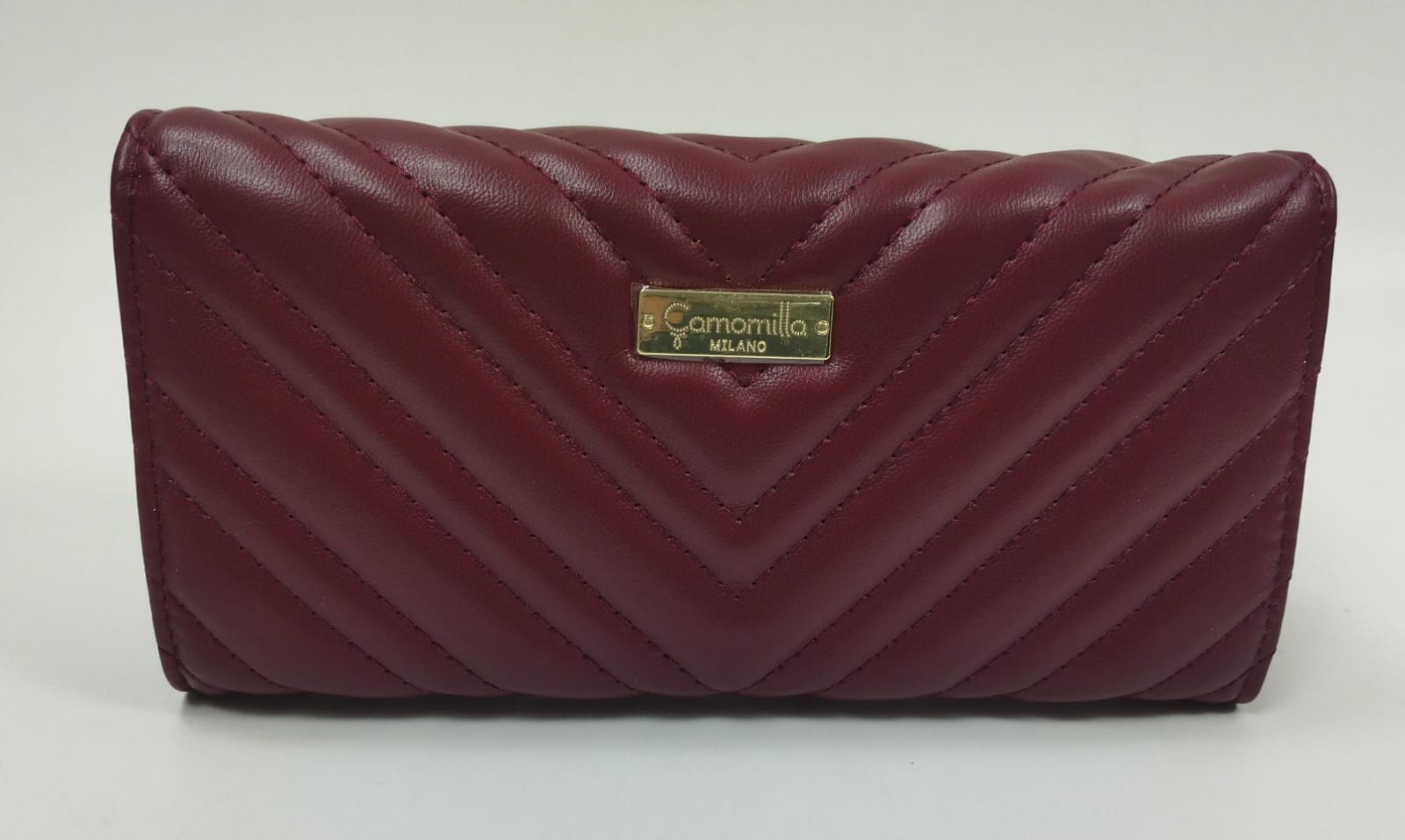 portafoglio donna solo cuore L di camomilla milano nero/ bordeaux