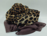 pashmina donna leopardata con il verde/ marrone/ bordeaux