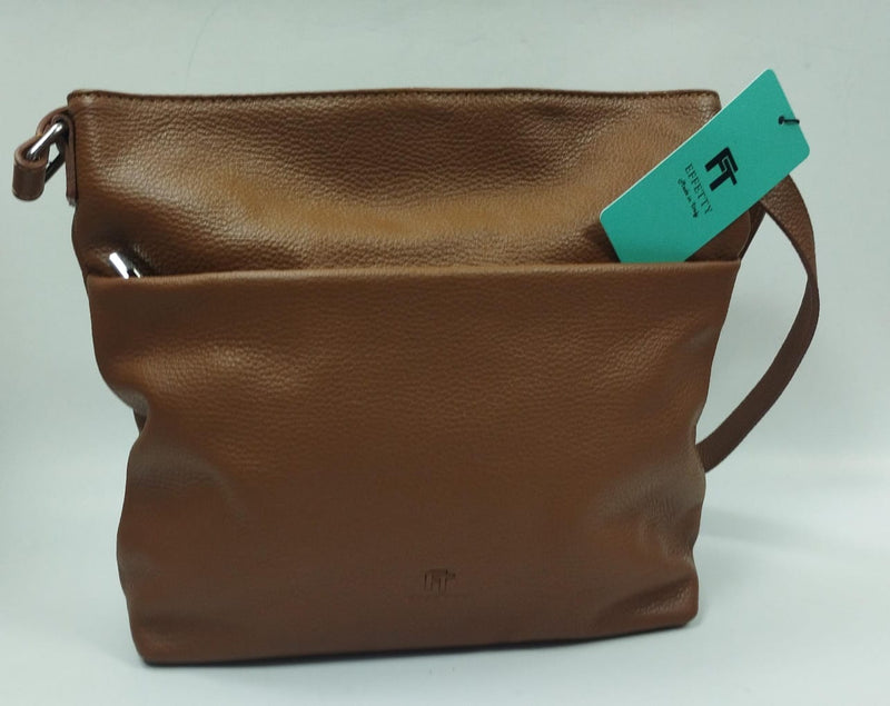 borsa donna effetty in pelle 0050261.0/AS cuoio/verde/nero