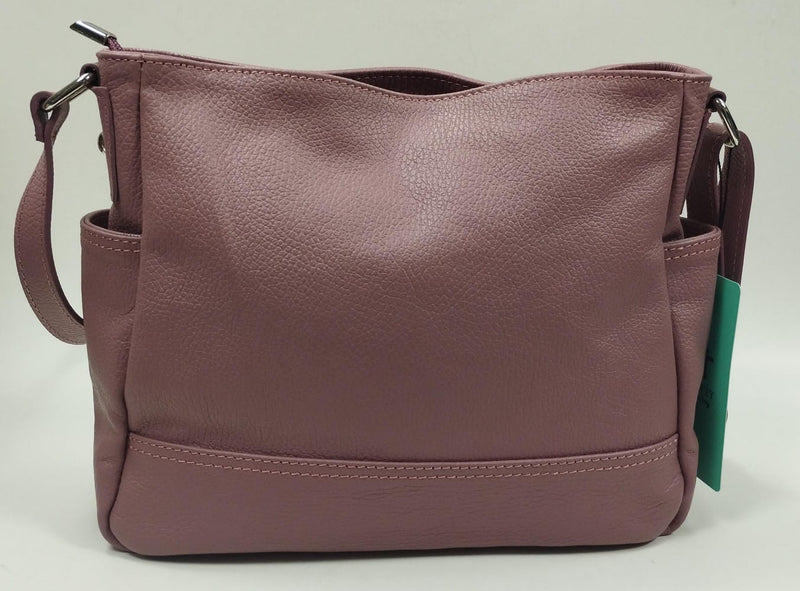 borsa donna effety in vera pelle 0050256.0/AS nero,cuoio,rosa