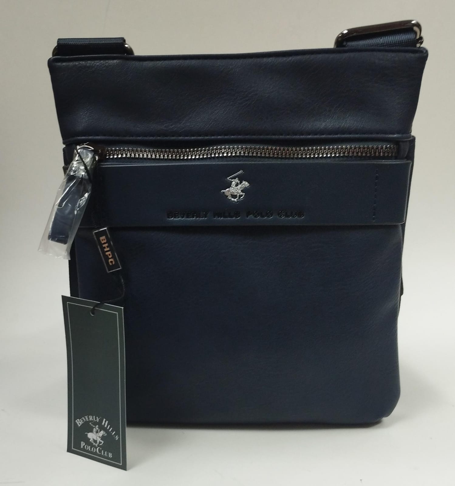 tracolla uomo di beverly  hills polo club bh-8481 nero/ antracite/ blu