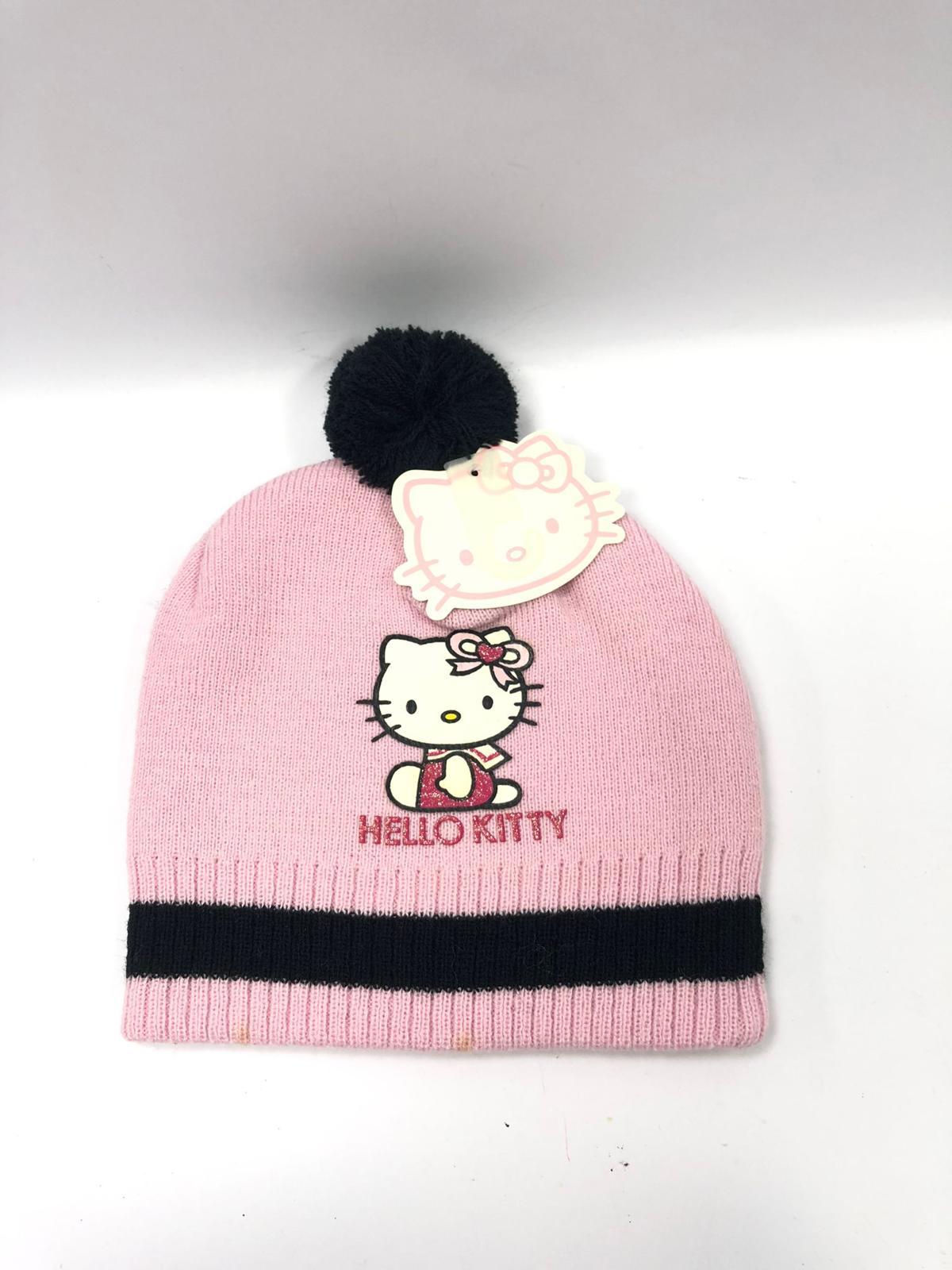 Cappello invernale bimba di Hello Kitty nero/ rosa / lilla