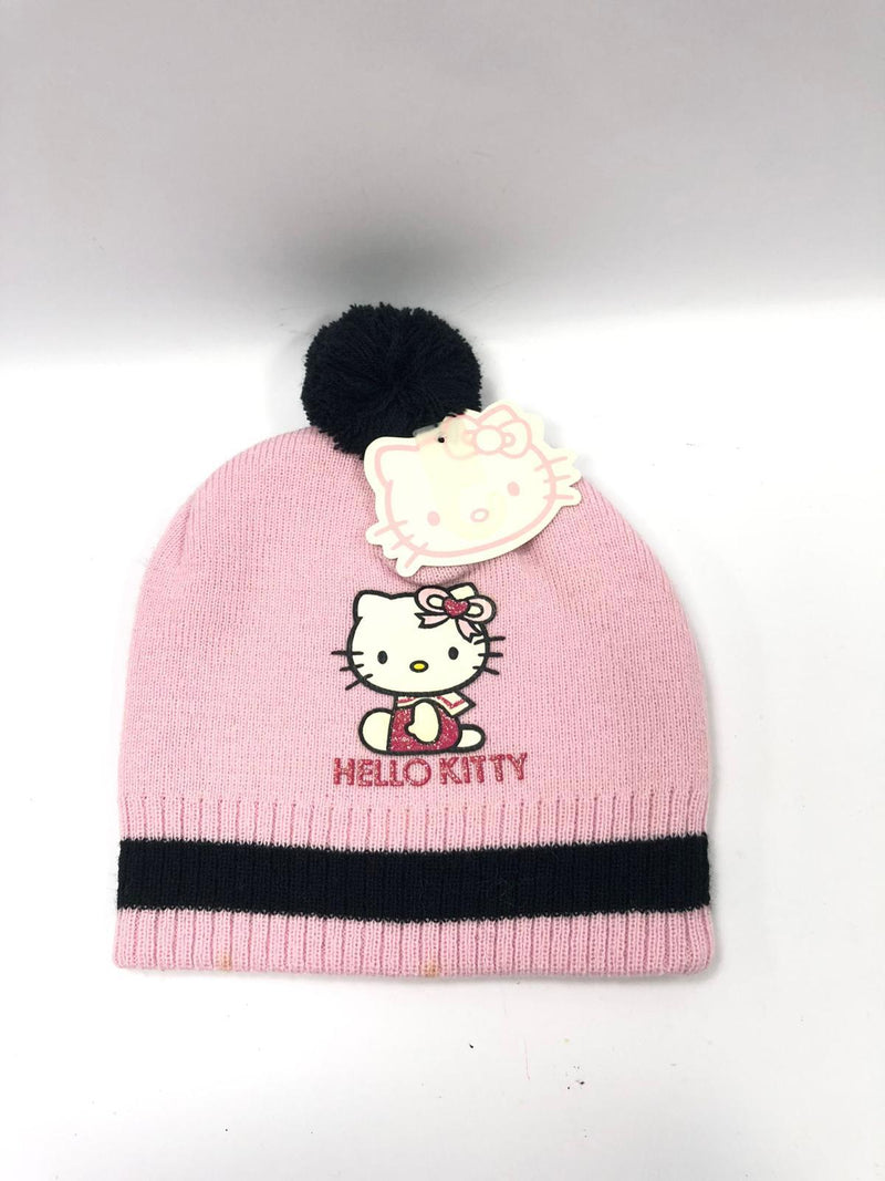 Cappello invernale bimba di Hello Kitty nero/ rosa / lilla