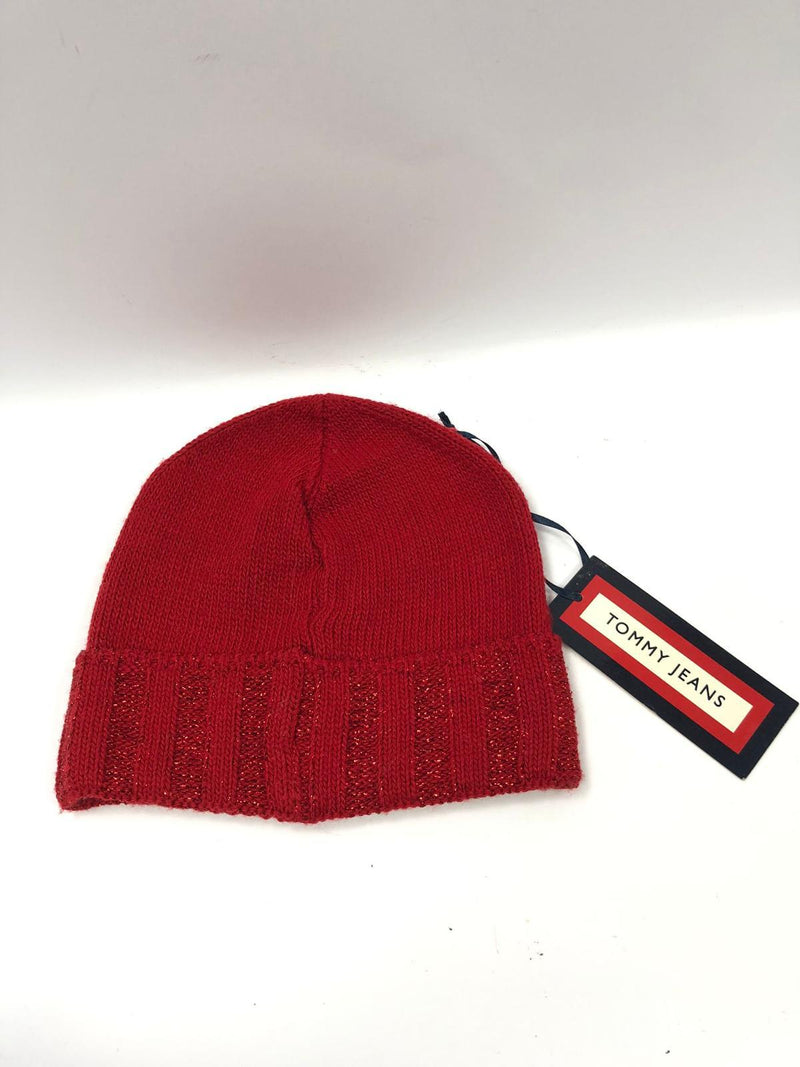 cappello invernale bimba tommy jeans rosso