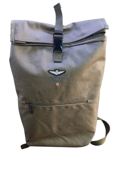 zaino uomo di aeronautica militare am-544 nero/ blu/ verde
