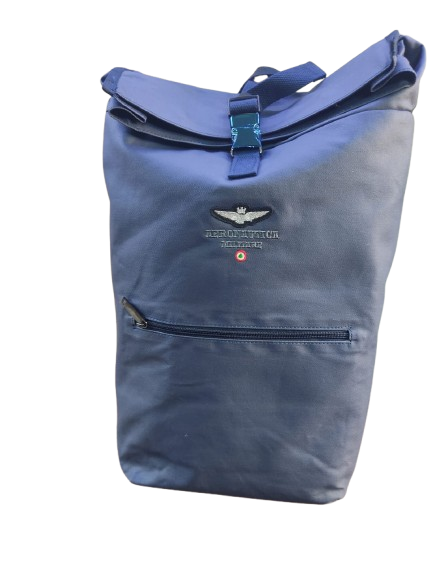 zaino uomo di aeronautica militare am-544 nero/ blu/ verde