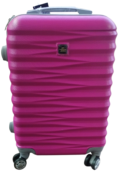 trolley rigido a 4 ruote di gai mattiolo mj6067 rosa/argento/azzurro