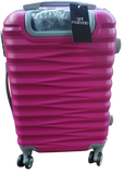 trolley rigido a 4 ruote di gai mattiolo mj6067 rosa/argento/azzurro