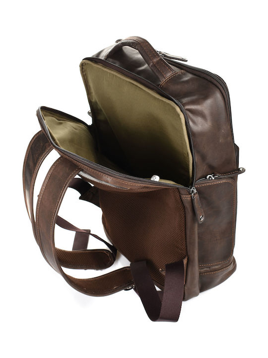 zaino uomo in pelle di beverly hills polo club bh-385 marrone/ brandy