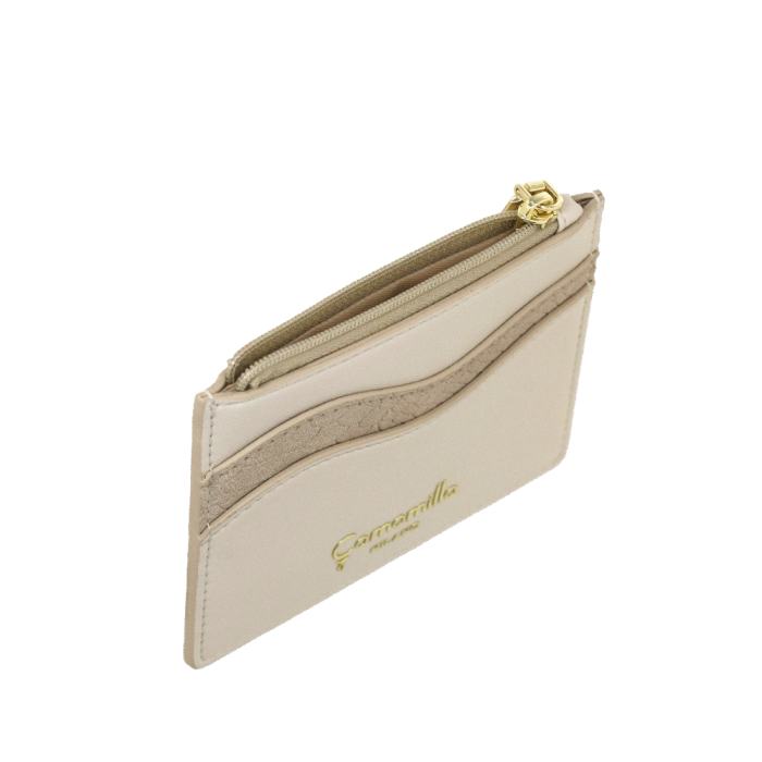 Portacarte zip emma marrone di camomilla Milano
