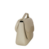 Borsa tracolla/ patta M Emma marrone/ off white