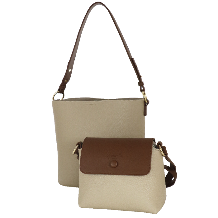 Bag in bag M bree beige/ verde/ nero