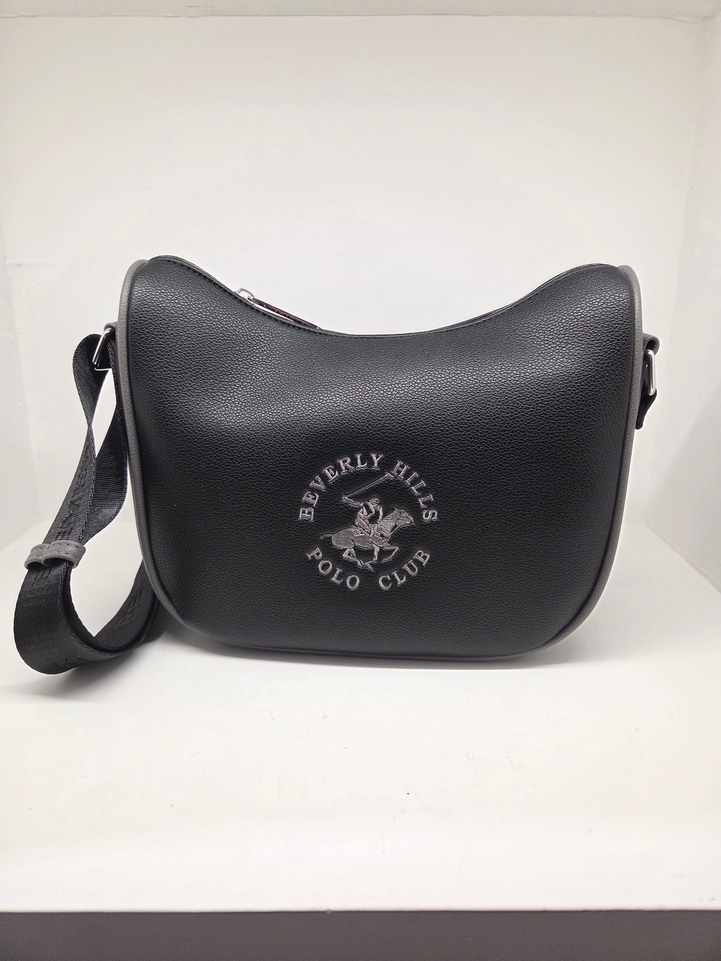 beverly hills polo club borsa a tracolla donna bh-4264 aubergine/ nero
