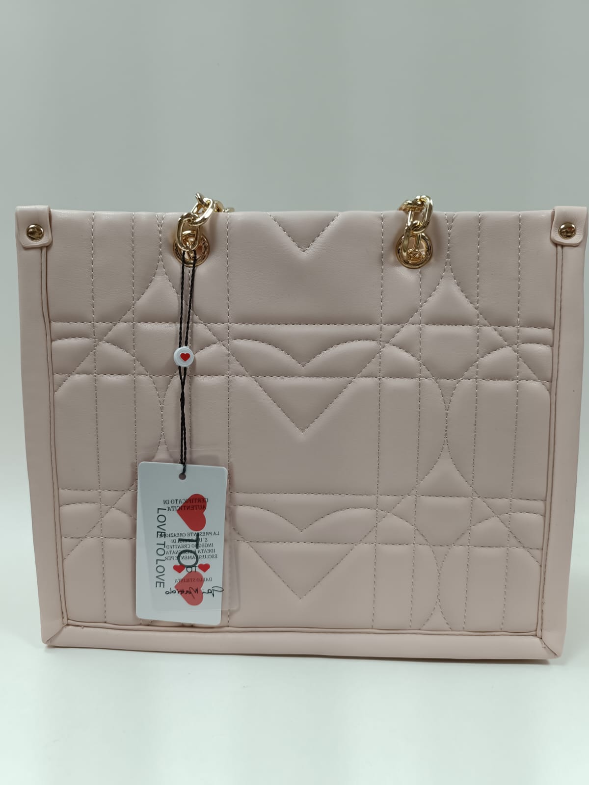 Borsa donna love to love LO440 cipria/ bianco