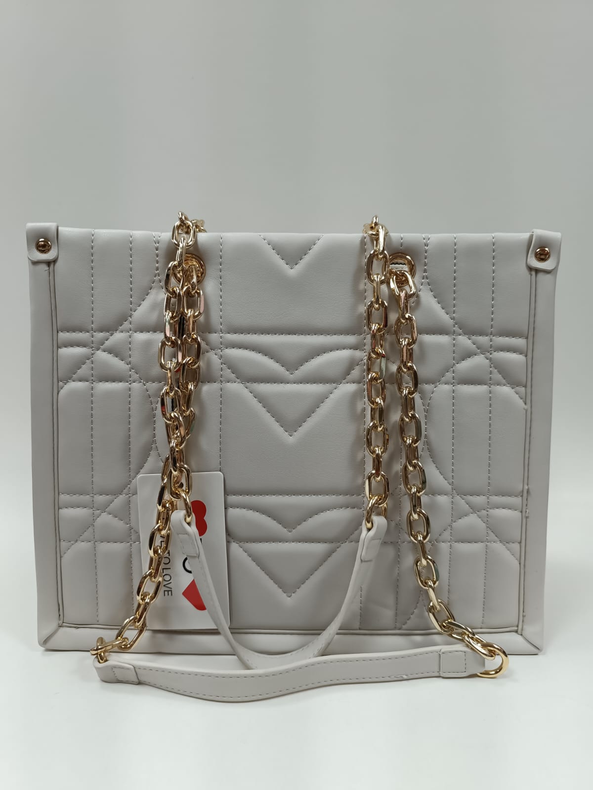 Borsa donna love to love LO440 cipria/ bianco