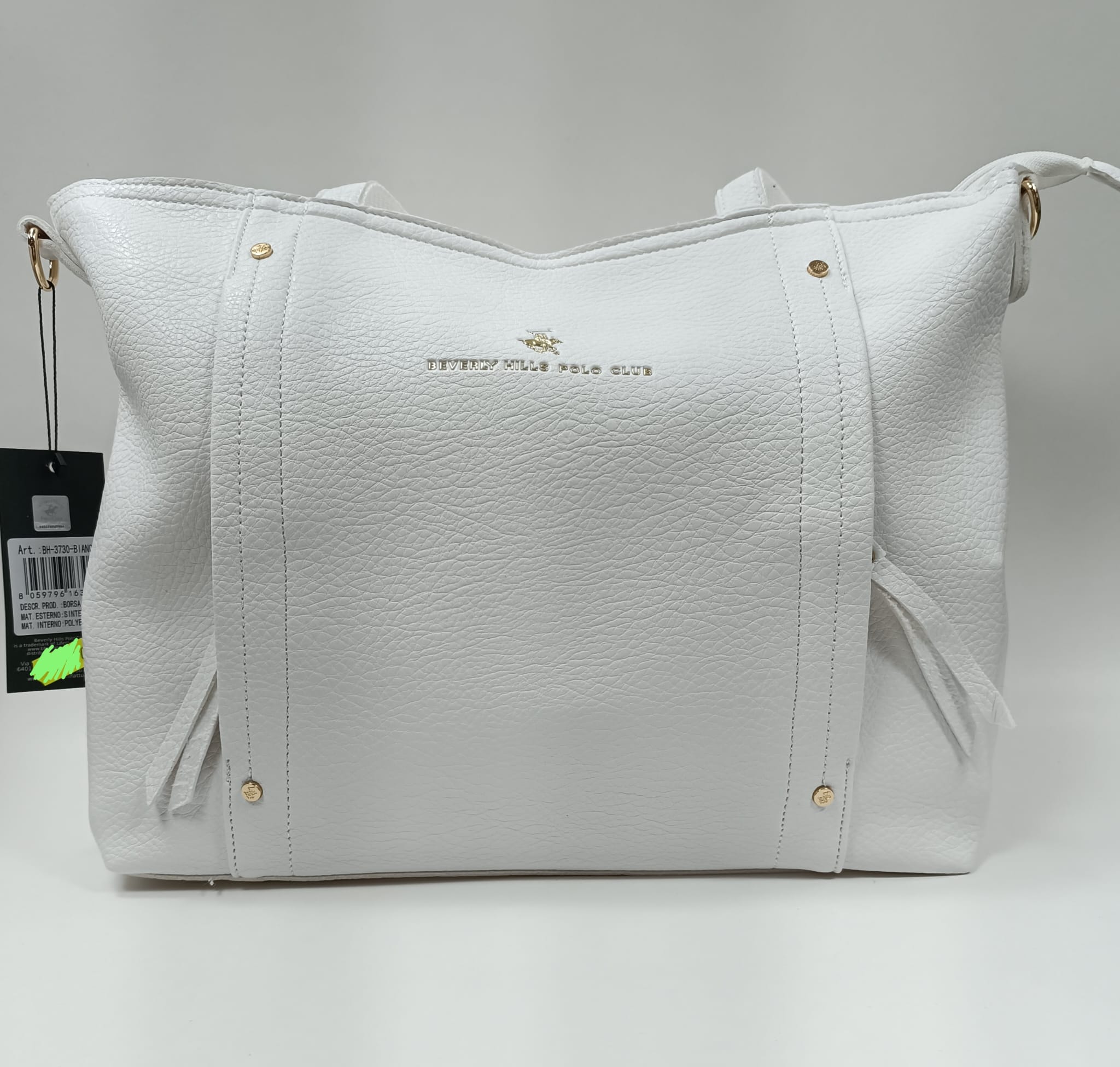 Borsa donna di beverly hills polo club bh-3730 bianco/blu/nero/giallo/cipria/celeste/ lilla/ panna