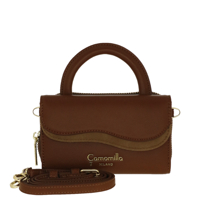 Borsa portafoglio emma di camomilla milano marrone/ off white