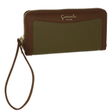 Portafoglio zip L bree di camomilla milano verde/ rosa/ nero